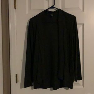 Small, dark gray cardigan